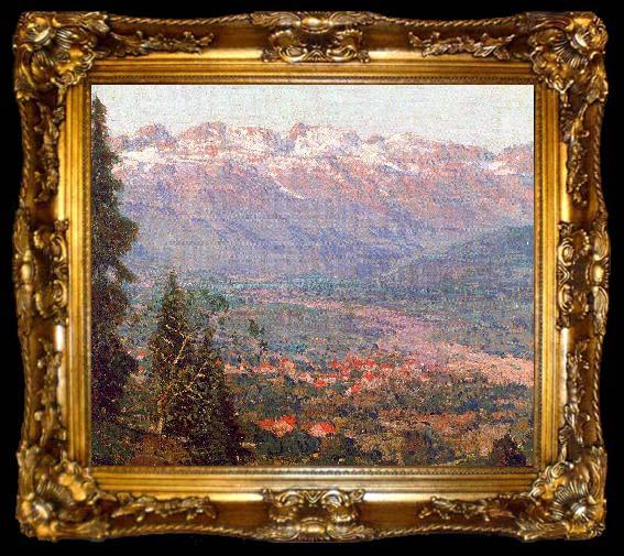 framed  Payne, Edgar Alwin Swiss Village, ta009-2